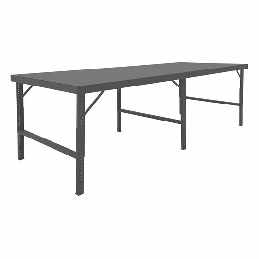 Centerline Dynamics Durham Ergonomic Workbenches Durham Folding Leg Workbench, Steel Top, 120 x 48