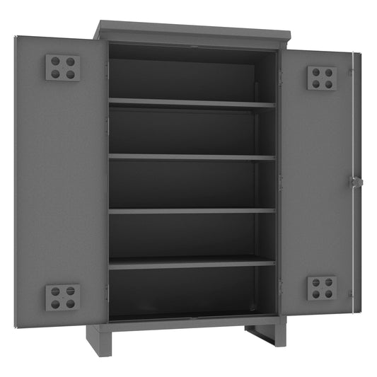 Centerline Dynamics Durham Jobsite Storage Durham Outdoor Cabinet, 12 Gauge, 4 Shelves, 48-3/8 x 26-11/16 x 80-5/16