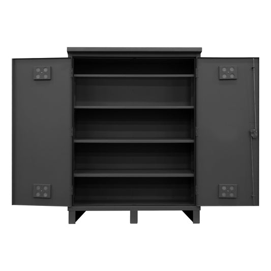 Centerline Dynamics Durham Jobsite Storage Durham Outdoor Cabinet, 12 Gauge, 4 Shelves, 60-3/8 x 26-11/16 x 80-5/16