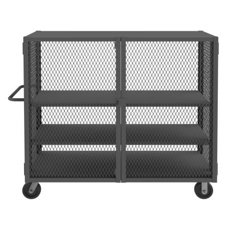 Centerline Dynamics Durham Mesh Truck 32 x 66-1/2 x 56-7/16 Durham Security Mesh Truck, 2 Adjustable Shelves