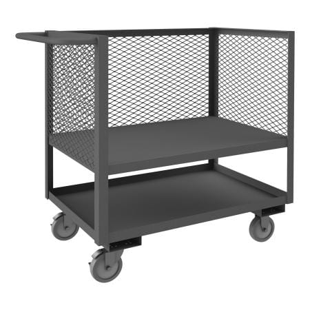 Centerline Dynamics Durham Mesh Truck 3SLT-EX1832-1.2K-95 Durham 3 Sided Low Deck Stock Trucks - Cart with Mesh Sides