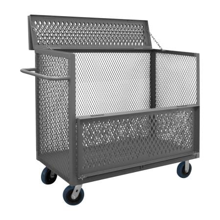 Centerline Dynamics Durham Mesh Truck 3STDGT-EX2448-6PU-95 Durham 3 Sided Trucks with Front Drop Gate & Cover