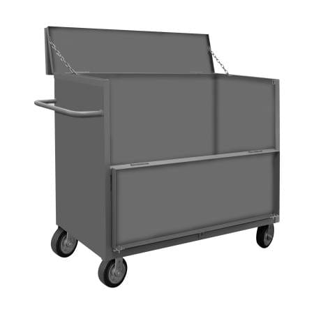 Centerline Dynamics Durham Mesh Truck 3STDGT-SM3060-6MR-95 Durham 3 Sided Steel Box Trucks with Front Drop Gate & Cover