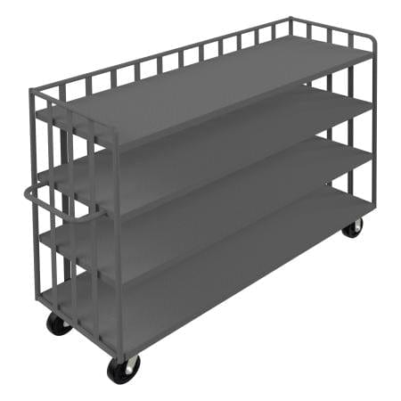 Centerline Dynamics Durham Open Portable Truck 25-1/8 x 80-1/8 x 57-1/2 Durham Open Portable Truck 3 shelves 1 Base Shelf