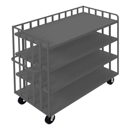 Centerline Dynamics Durham Open Portable Truck 31-1/8 x 68-1/8 x 57-1/2 Durham Open Portable Truck, 3 Shelves, 1 Base Shelf