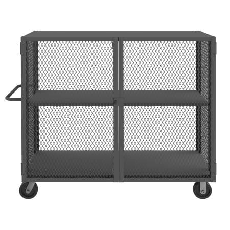 Centerline Dynamics Durham Open Portable Truck 38 x 66-1/2 x 56-7/16 Durham Mesh Truck, 1 Adjustable Shelf