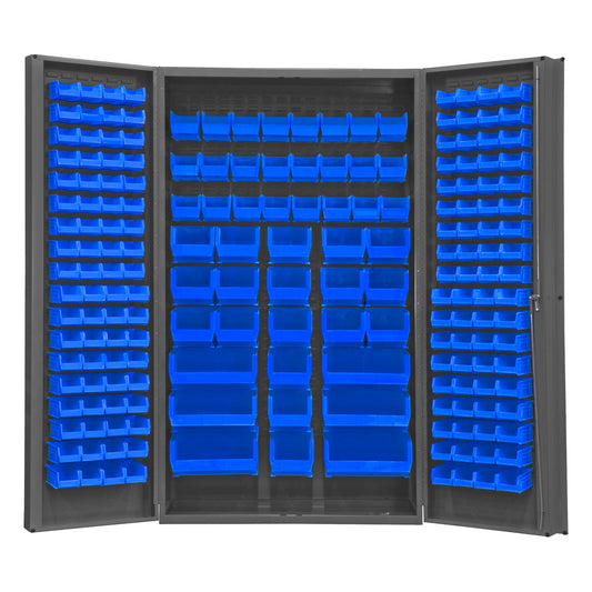 Centerline Dynamics Durham Speciality Cabinets Blue Durham Cabinet, 192 Bins, 48 x 24 x 84