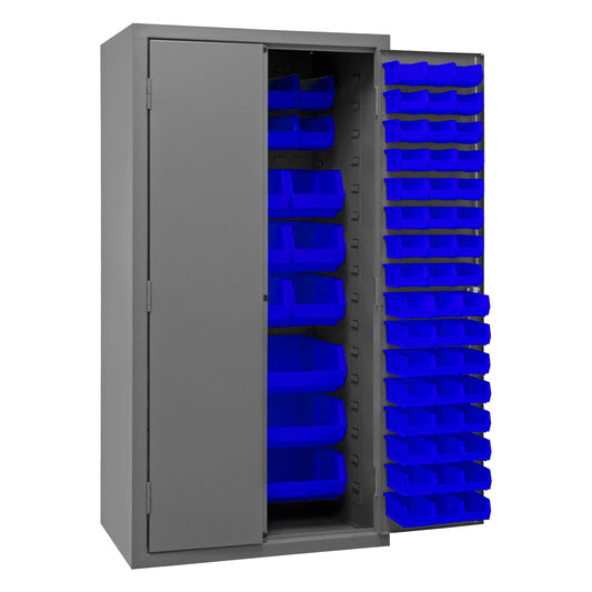 Centerline Dynamics Durham Speciality Cabinets Blue Durham Cabinet with 126 Bins
