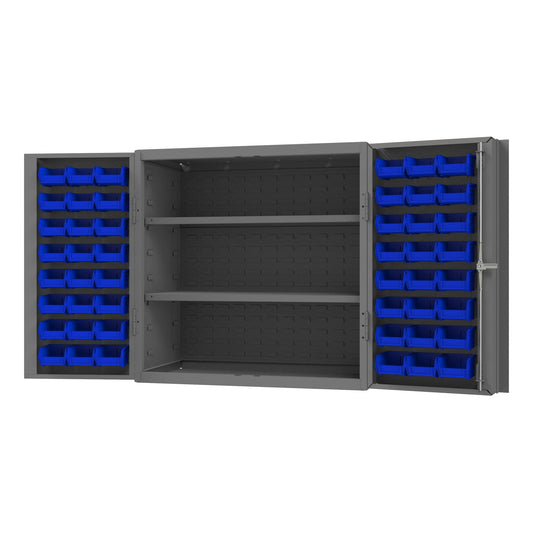 Centerline Dynamics Durham Speciality Cabinets Blue Durham Table High Cabinet with 48 Bins & 2 Shelves, 36 X 24 X 36