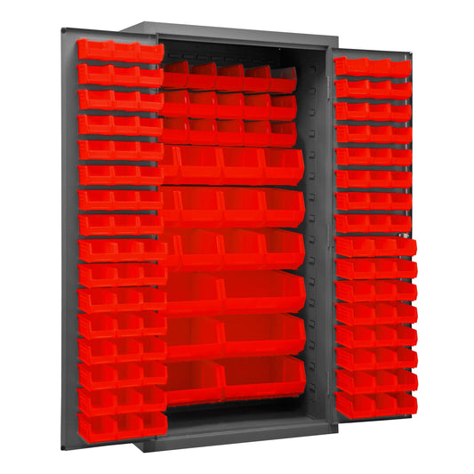 Centerline Dynamics Durham Speciality Cabinets Durham Cabinet, 14 Gauge, 132 Yellow Bins, 36 x 24 x 72