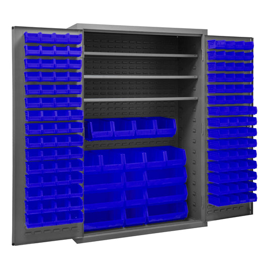Centerline Dynamics Durham Speciality Cabinets Durham Cabinet with 138 Bins & 3 Shelves 48 x 24 x 72