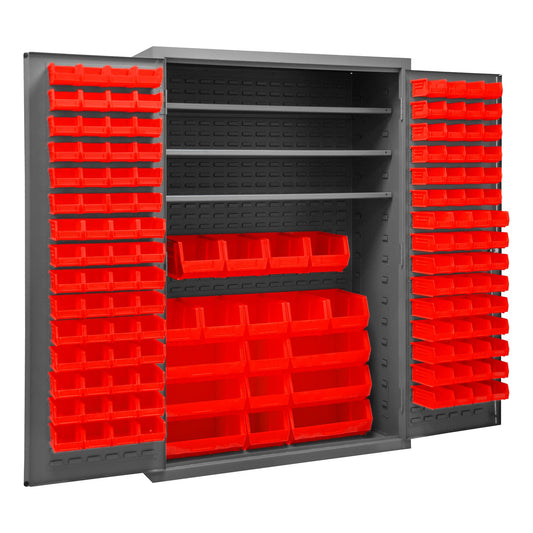 Centerline Dynamics Durham Speciality Cabinets Durham Cabinet with 138 Bins & 3 Shelves 48 x 24 x 72