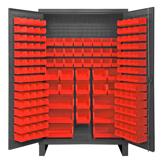 Centerline Dynamics Durham Speciality Cabinets Red Durham Cabinet, 12 Gauge, 162 Bins, 48 x 24 x 78