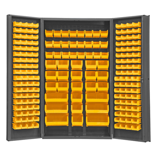 Centerline Dynamics Durham Speciality Cabinets Yellow Durham Cabinet, 192 Bins, 48 x 24 x 84