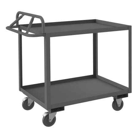 Centerline Dynamics Durham Steel Shelf Carts 24-1/4 x 42-1/4 x 40-7/8 Durham Stock Cart, 2 Shelves, Ergonomic Handle