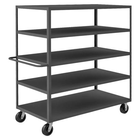 Centerline Dynamics Durham Steel Shelf Carts Durham Stock Cart, 5 Shelves, 30-1/4 x 66-1/4 x 66-1/2