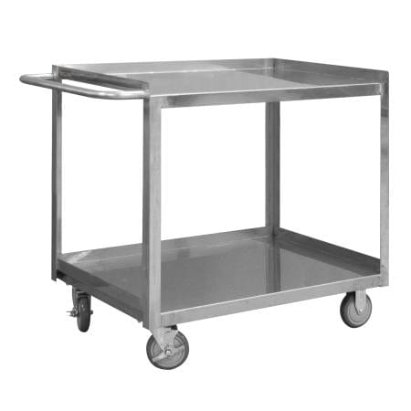 Centerline Dynamics Durham Stock Carts 18-1/8 x 30 x 35 Durham Stainless Steel Stock Cart, 2 Shelves