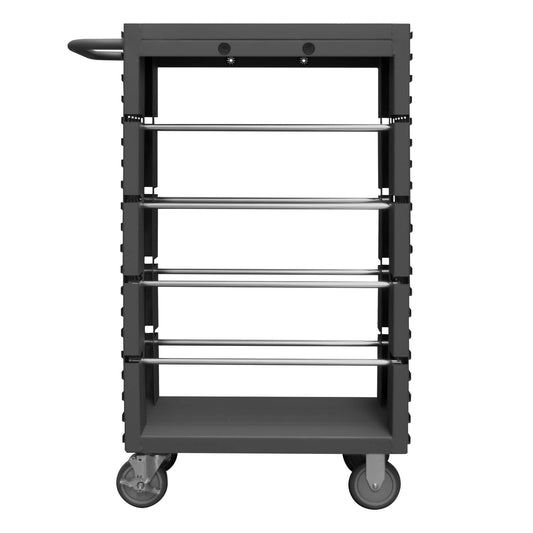 Centerline Dynamics Durham Work Stations Durham Mobile Wire Spool Cart, 8 Rods, Louvered Panel Sides