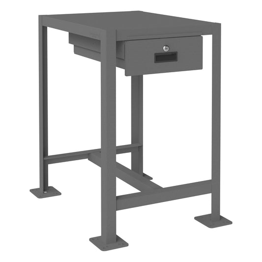 Centerline Dynamics Durham Workbenches 20-3/4 x 27-1/4 x 30-3/16 Durham MT Workbench, 18 x 24, Top Shelf Only with Drawer, 14 Gauge Steel, 2000 lbs. Capacity, Textured Powder Paint, Gray