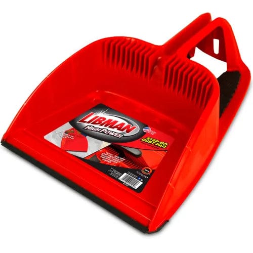 Centerline Dynamics Dust Pans 12" Step-On Dustpan, Red/Black - 2125 - Pkg Qty 4