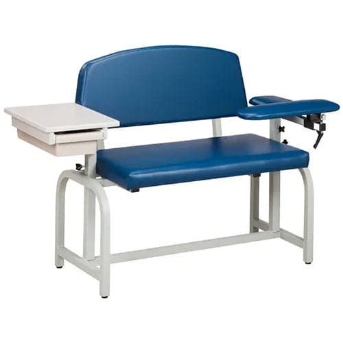 Centerline Dynamics Exam & Treatment Chairs Lab X Series Extra-Wide Blood Drawing Chair with Padded Flip Arm and Drawer