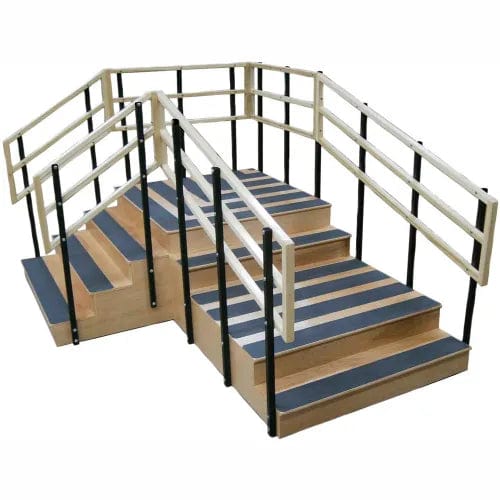 Centerline Dynamics Exercise & Fitness Bariatric Training Stairs, 78" x 104" Footprint, 1000 lb Capacity