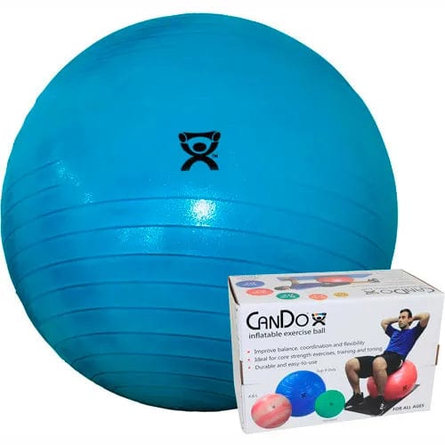 Centerline Dynamics Exercise & Fitness Deluxe ABS Inflatable Exercise Ball, Extra Thick, Blue, 85 cm (34")