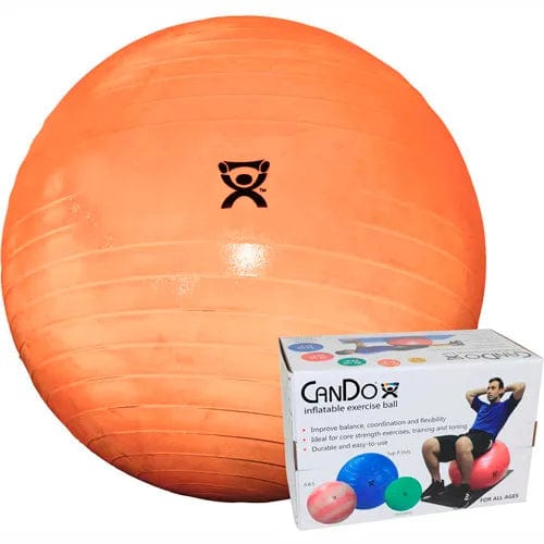 Centerline Dynamics Exercise & Fitness Deluxe ABS Inflatable Exercise Ball, Extra Thick, Orange, 55 cm (22")