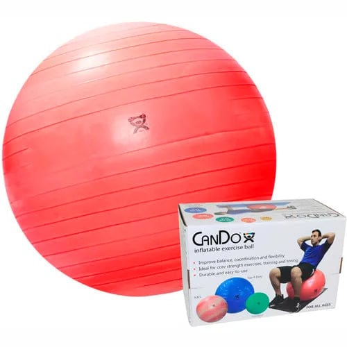 Centerline Dynamics Exercise & Fitness Deluxe ABS Inflatable Exercise Ball, Extra Thick, Red, 75 cm (30")