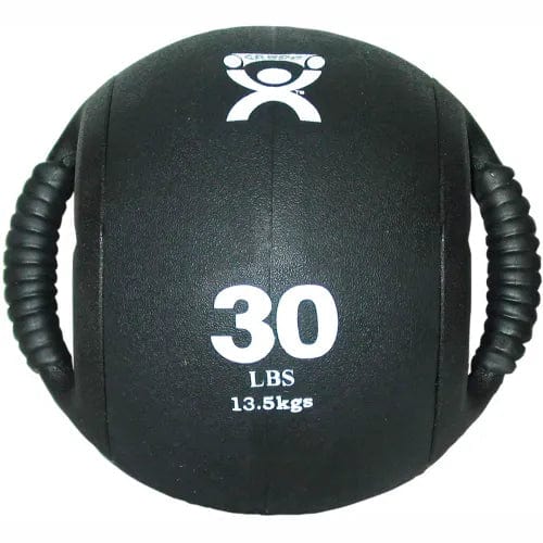 Centerline Dynamics Exercise & Fitness Dual-Handle Medicine Ball, 30 lb., 9" Dia (23 cm), Black