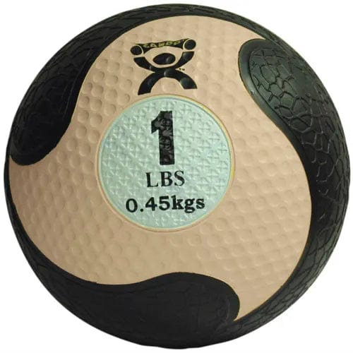 Centerline Dynamics Exercise & Fitness Firm Medicine Ball, 1 lb., 8" Diameter, Tan