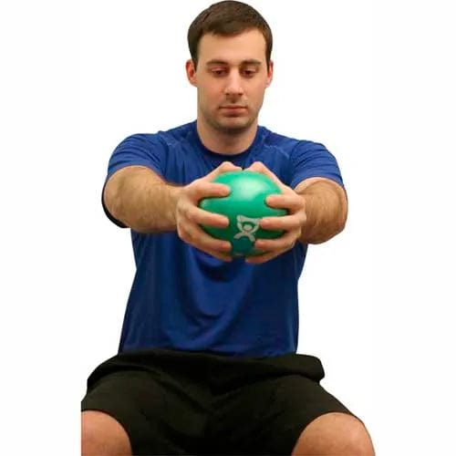 Centerline Dynamics Exercise & Fitness Hand-held Weighted Ball, Green, 2 kg/4.4 lb.