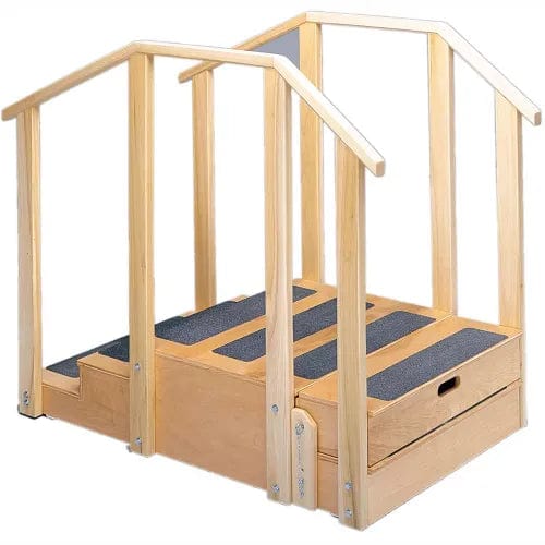 Centerline Dynamics Exercise & Fitness One-Sided Compact Training Stairs with Platform, 55"L x 30"W x 40"H