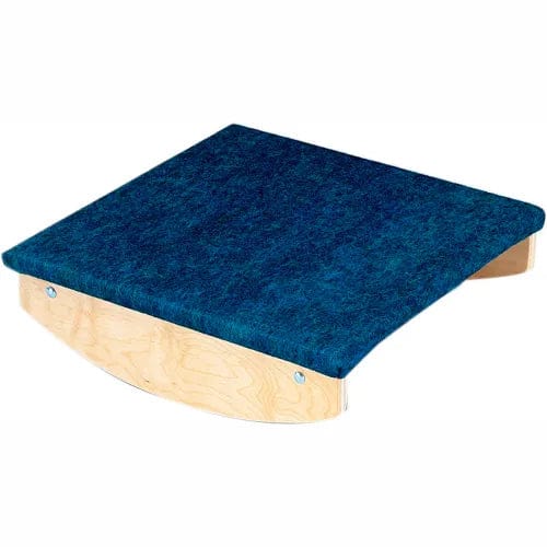 Centerline Dynamics Exercise & Fitness Rocker Board, Wooden with Carpet, Side-to-Side and Front-to-Back Combo, 18"L x 18"W x 5"H