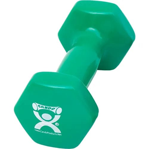 Centerline Dynamics Exercise & Fitness Vinyl-Coated Cast Iron Dumbbell, Green, 3 lb.