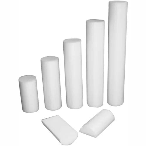 Centerline Dynamics Exercise & Fitness White PE Foam Roller, Half-Round, 6" Dia. x 12"L, Case of 72