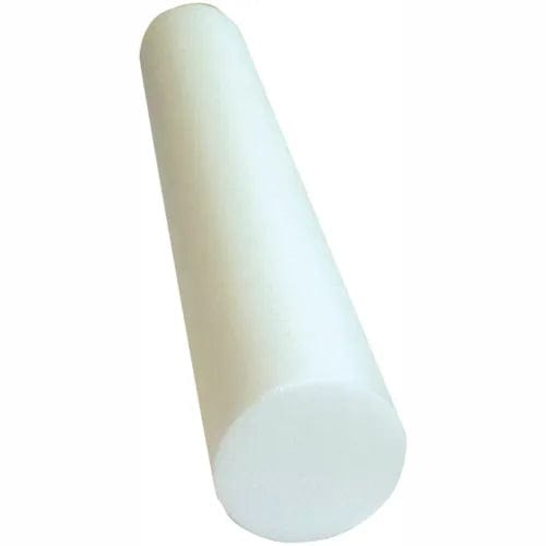 Centerline Dynamics Exercise & Fitness White PE Foam Roller, Round, 6" Dia. x 36"L