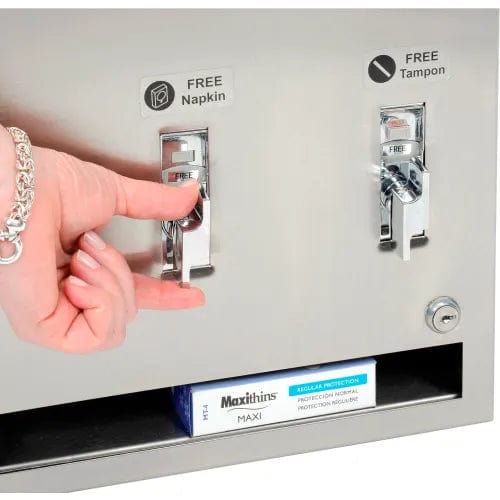 Centerline Dynamics Feminine Hygiene Dispensers ASI® Surface Mounted Tampon and Napkin Dispenser - 0864-F