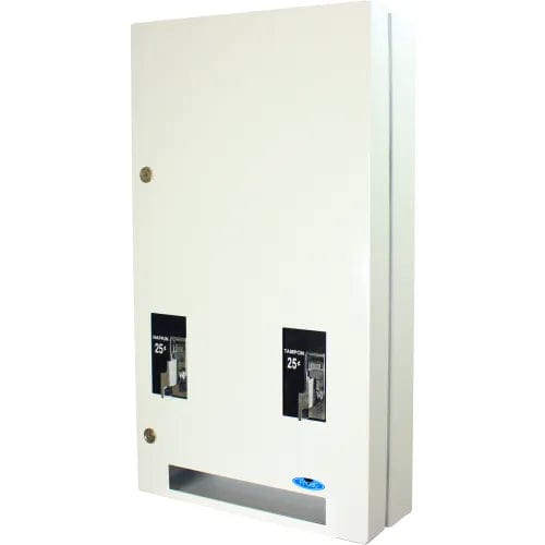 Centerline Dynamics Feminine Hygiene Dispensers Frost Double Sanitary Napkin, Tampon Vendor - White, Free - 608-1