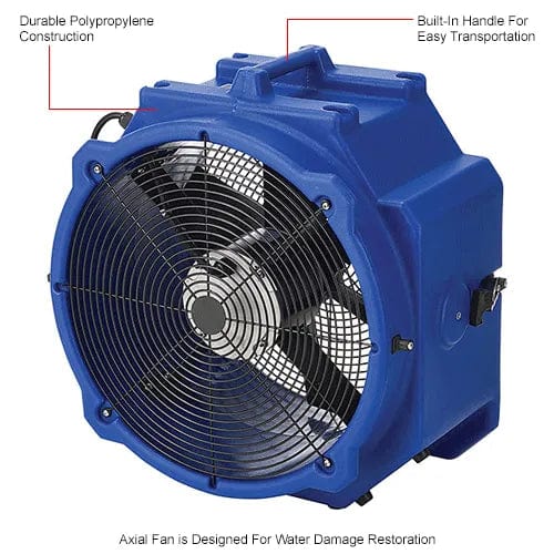 Centerline Dynamics Floor Machines & Vacuums Axial Air Mover, 1/2 HP, 1550 CFM