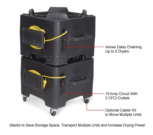 Centerline Dynamics Floor Machines & Vacuums Axial Floor Dryer, 2 Speed, 1/4 HP, 3000 CFM