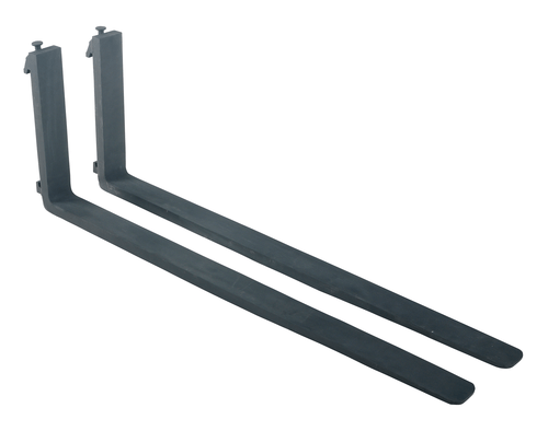 Centerline Dynamics Forklift Attachments Vestil Forged Steel Forks with Carriage Pin 60 In. x 1-3/4 In. 5,000 Lb. Capacity Black F4-1.75-60-CPL