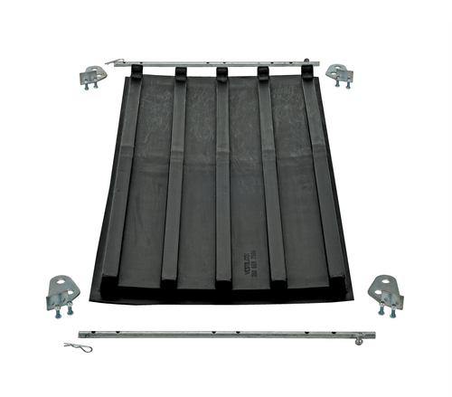 Centerline Dynamics Forklift Attachments Vestil Polyethylene Heavy Duty D Style Hopper Lid (Use with 1/3 Cubic Yard Hoppers) Black PLID-D-33