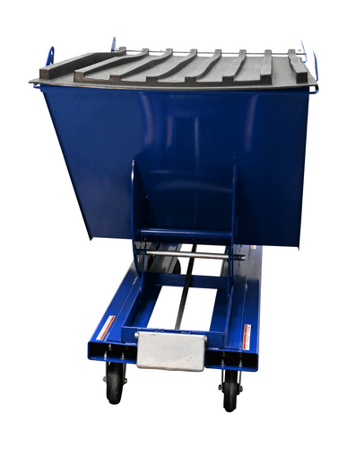 Centerline Dynamics Forklift Attachments Vestil Polyethylene Heavy Duty D Style Hopper Lid (Use with 1 Cubic Yard Hoppers) Black PLID-D-100