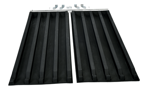 Centerline Dynamics Forklift Attachments Vestil Polyethylene Heavy Duty D Style Hopper Lid (Use with 2 Cubic Yard Hoppers) Black PLID-D-200