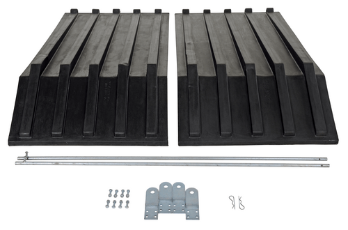 Centerline Dynamics Forklift Attachments Vestil Polyethylene Heavy Duty H Style Hopper Lid (Use with 1 Cubic Yard Hoppers) Black PLID-H-100
