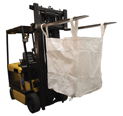 Centerline Dynamics Forklift Attachments Vestil Polypropylene Coated Fabric Hopper 40 Cubic Foot 3,300 Lb. Capacity White FAB-H-45