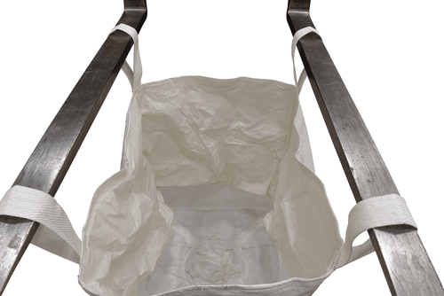 Centerline Dynamics Forklift Attachments Vestil Polypropylene Coated Fabric Hopper 40 Cubic Foot 3,300 Lb. Capacity White FAB-H-45