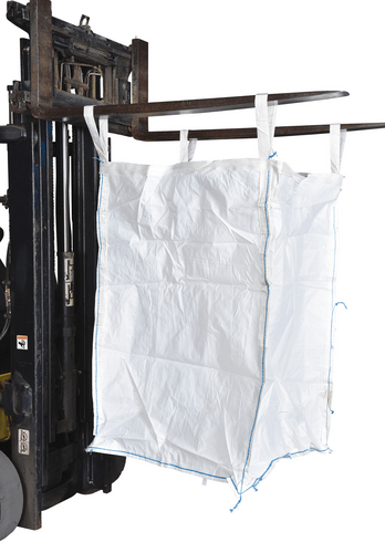 Centerline Dynamics Forklift Attachments Vestil Polypropylene Coated Fabric Hopper 50 Cubic Foot 3,300 Lb. Capacity White FAB-H-55