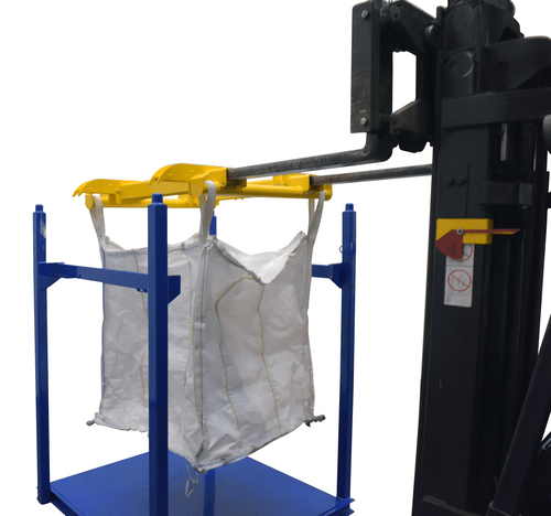 Centerline Dynamics Forklift Attachments Vestil Steel Bulk Bag Lifter Kit 1000 lb Capacity Yellow/Blue BBL-B001